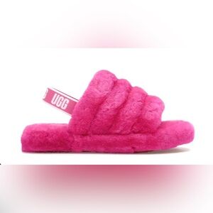 UGG Fluff Slide Sandal - Fuchsia Pink